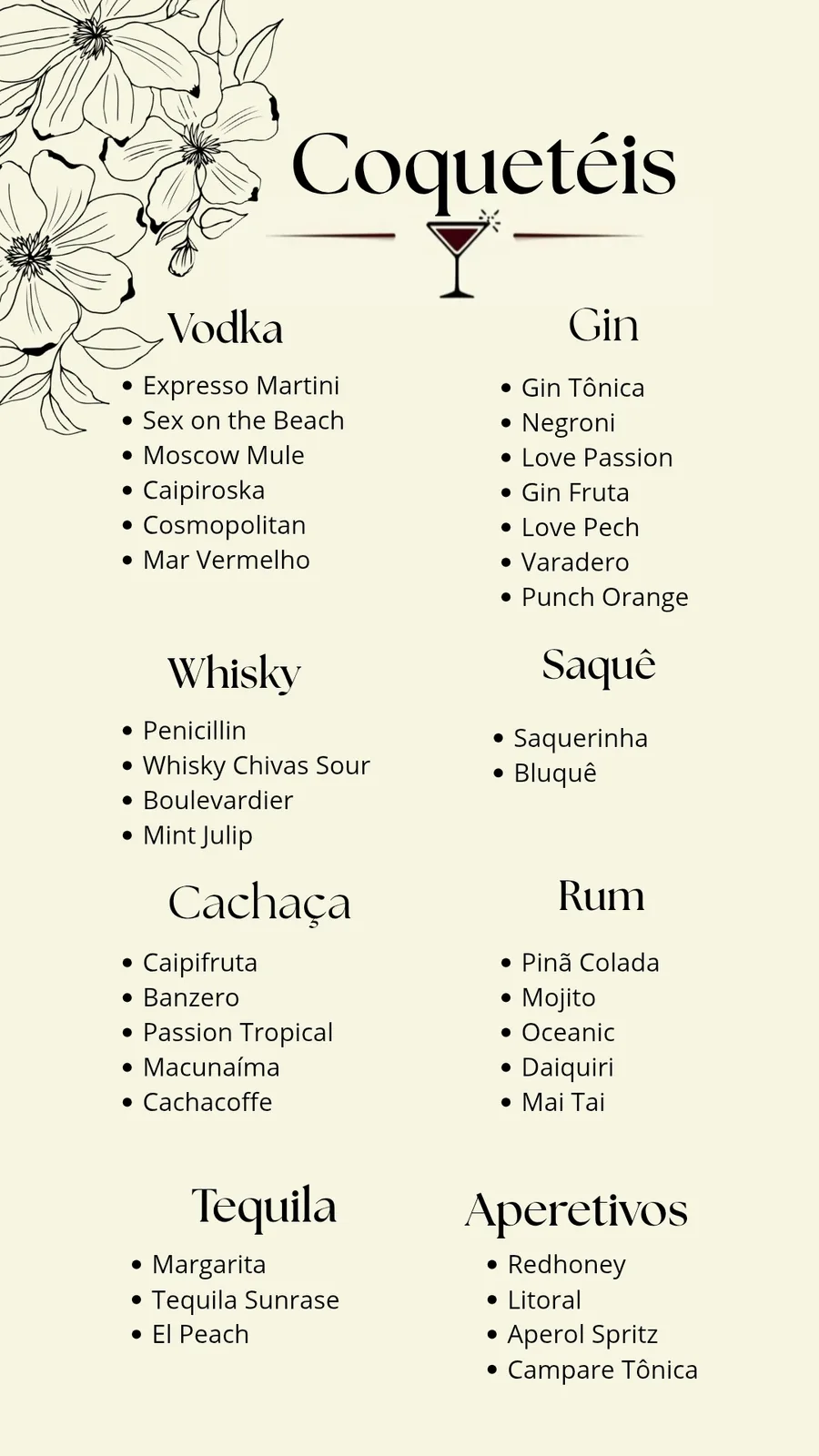 Trabalho de Festive Cocktails Bartenders